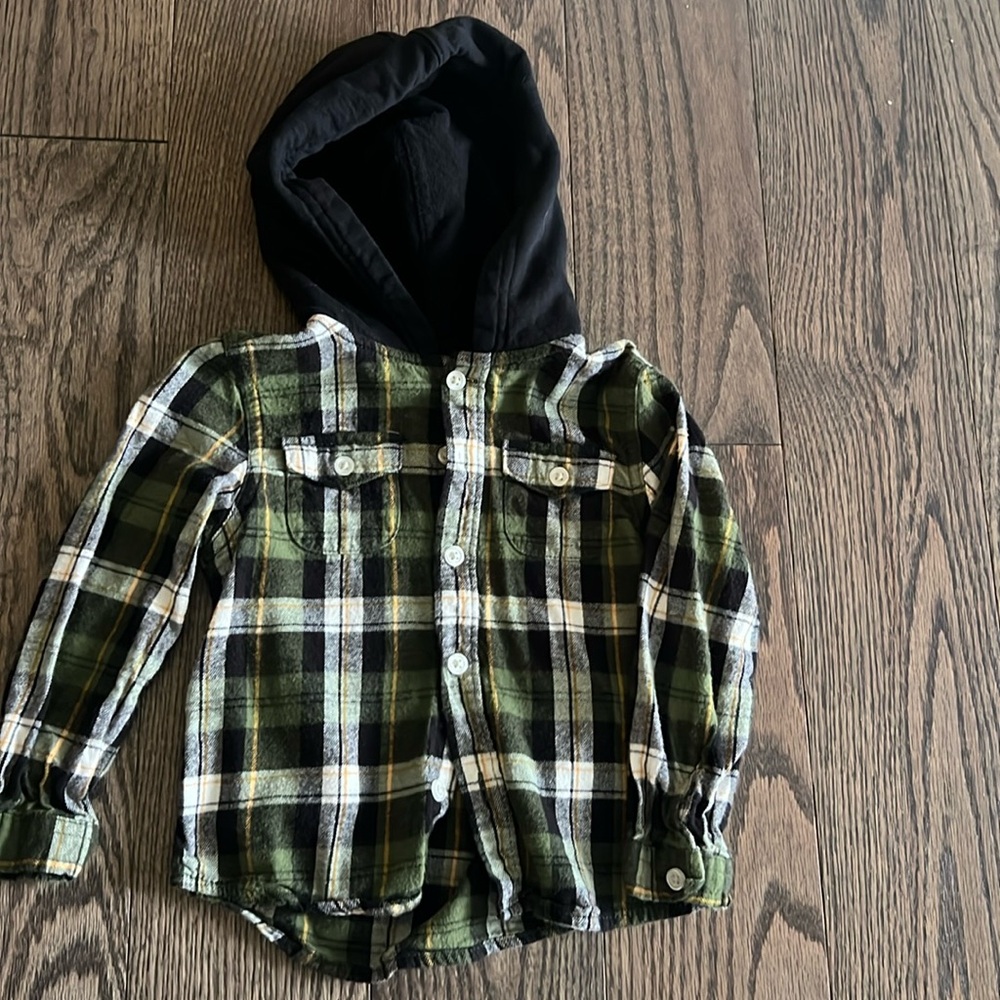 4T flannel hoodie